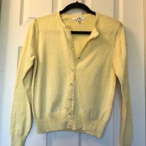 Beautiful canary yellow CAbi cardigan. NWOT.